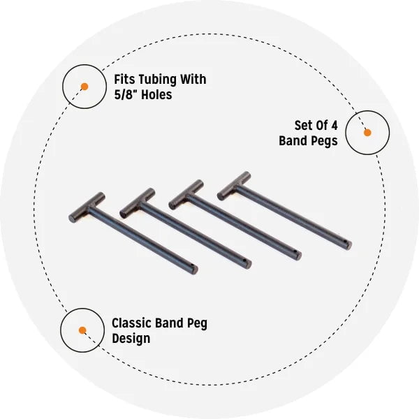 Glocken aus Stahl, Bells Of Steel Band Pegs - Hydra - Satz von 4