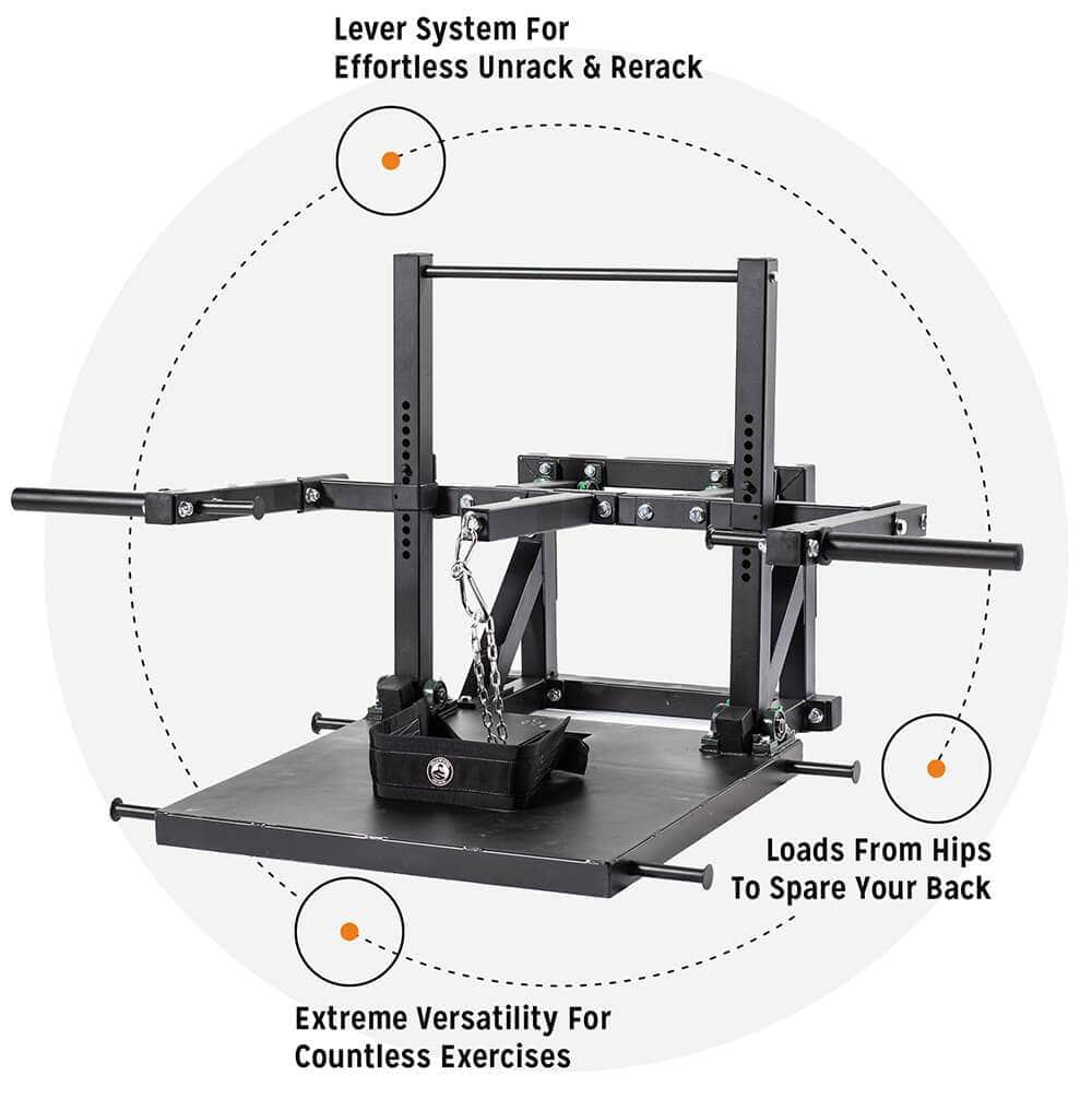 Bells Of Steel Belt Squat Diagram with features