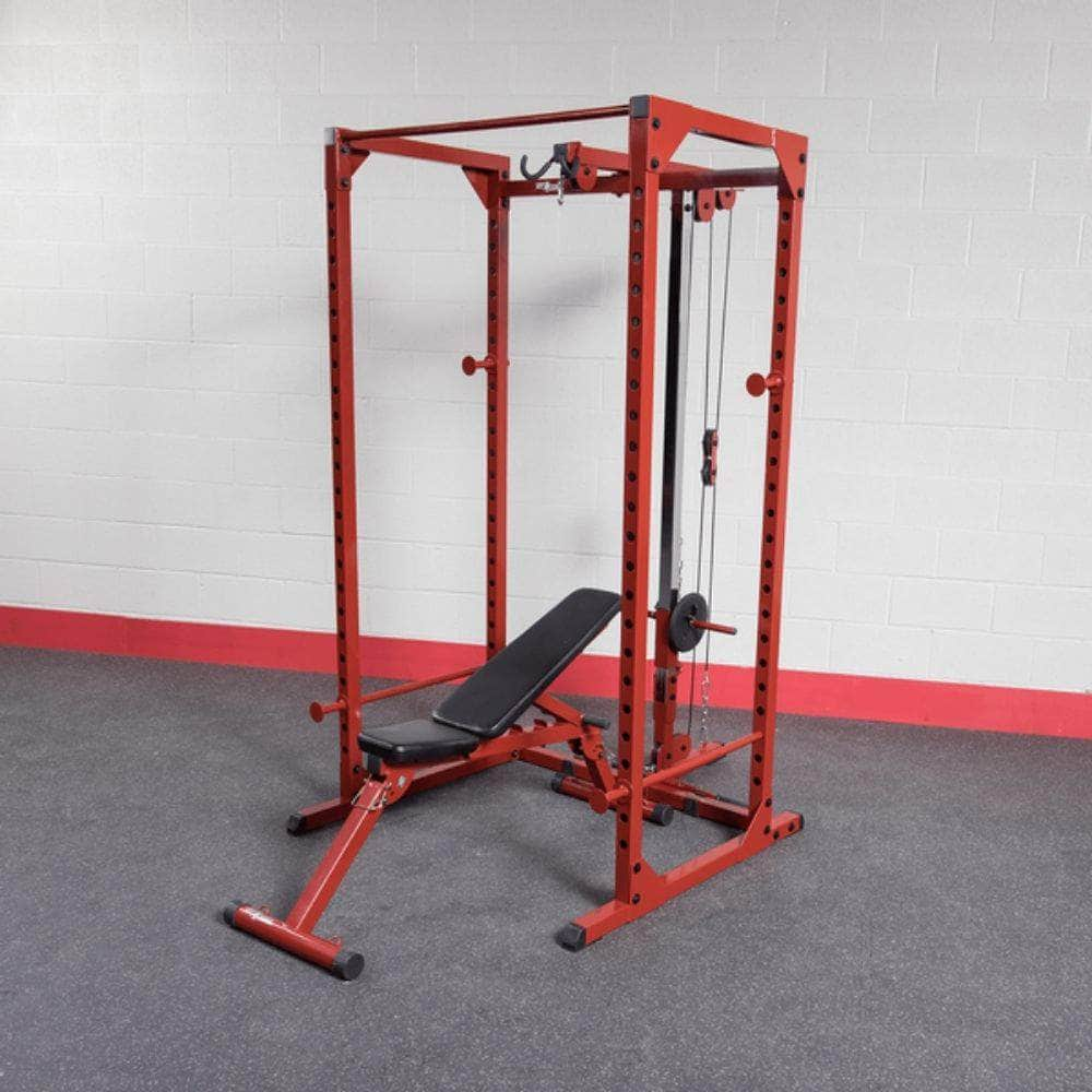 Solider Körper, Body Solid Best Fitness BFPR100 Power Rack mit Lat Pulldown Paket