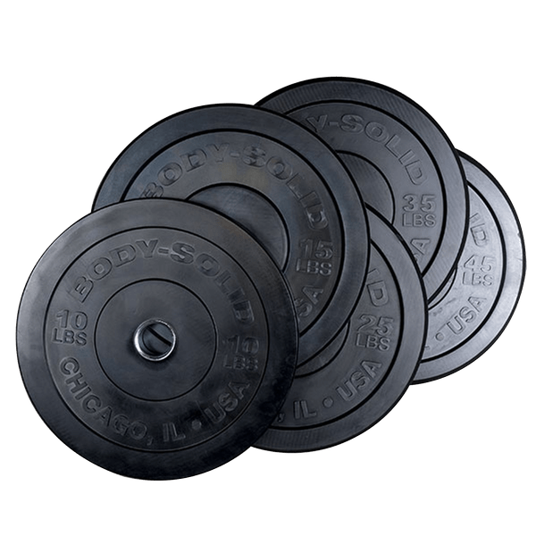 Festkörper, Body Solid Extreme Chicago Stoßfänger Platten 260 Lb. Satz