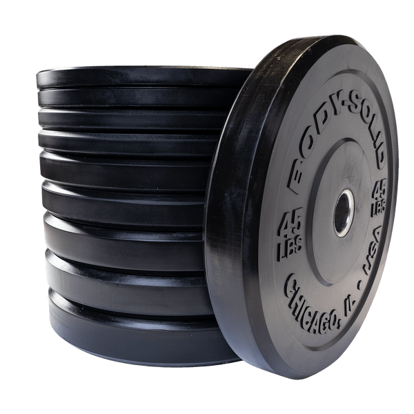 Festkörper, Body Solid Extreme Chicago Stoßfänger Platten 260 Lb. Satz