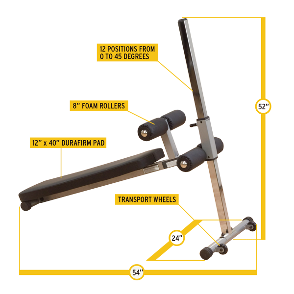 Festkörper, Body Solid GAB60 Pro-style Bauchmuskelbrett