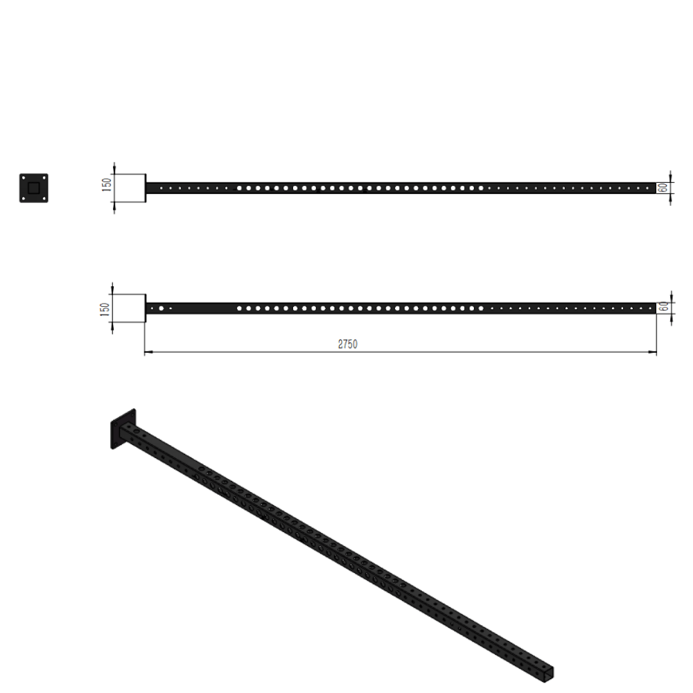 Kraft USA, Force USA 9FT Upright - Lasergeschnittene Löcher & Nummern