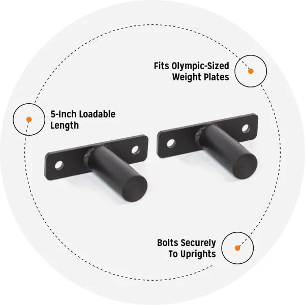 Glocken aus Stahl, Glocken aus Stahl 5-Zoll Bolt-On Platte Pegs - Hydra - Paar