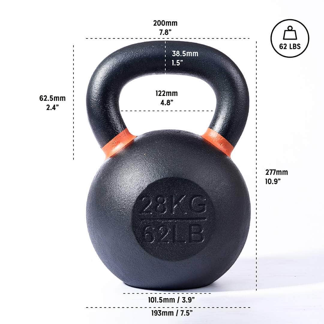 Glocken aus Stahl, Glocken aus Stahl Kettlebell - Pulverbeschichtet - 4kg-40kg