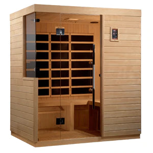 Goldene Designs, Golden Design Dynamic Bilbao 3-Personen Ultra Low EMF FAR Infrarot-Sauna (Kanadischer Schierling)- DYN-5830-01