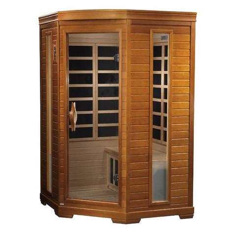 Goldene Designs, Golden Design Dynamic Heming 2-Personen-Eck-Sauna mit niedrigem EMF - DYN 6225-02