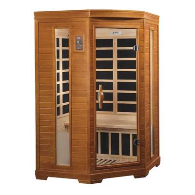 Goldene Designs, Golden Design Dynamic Heming 2-Personen-Eck-Sauna mit niedrigem EMF - DYN 6225-02