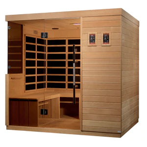 Goldene Designs, Golden Design Dynamic La Sagrada 6-Personen Ultra Low EMF FAR Infrarot-Sauna (Kanadischer Schierling)-DYN-5860-01