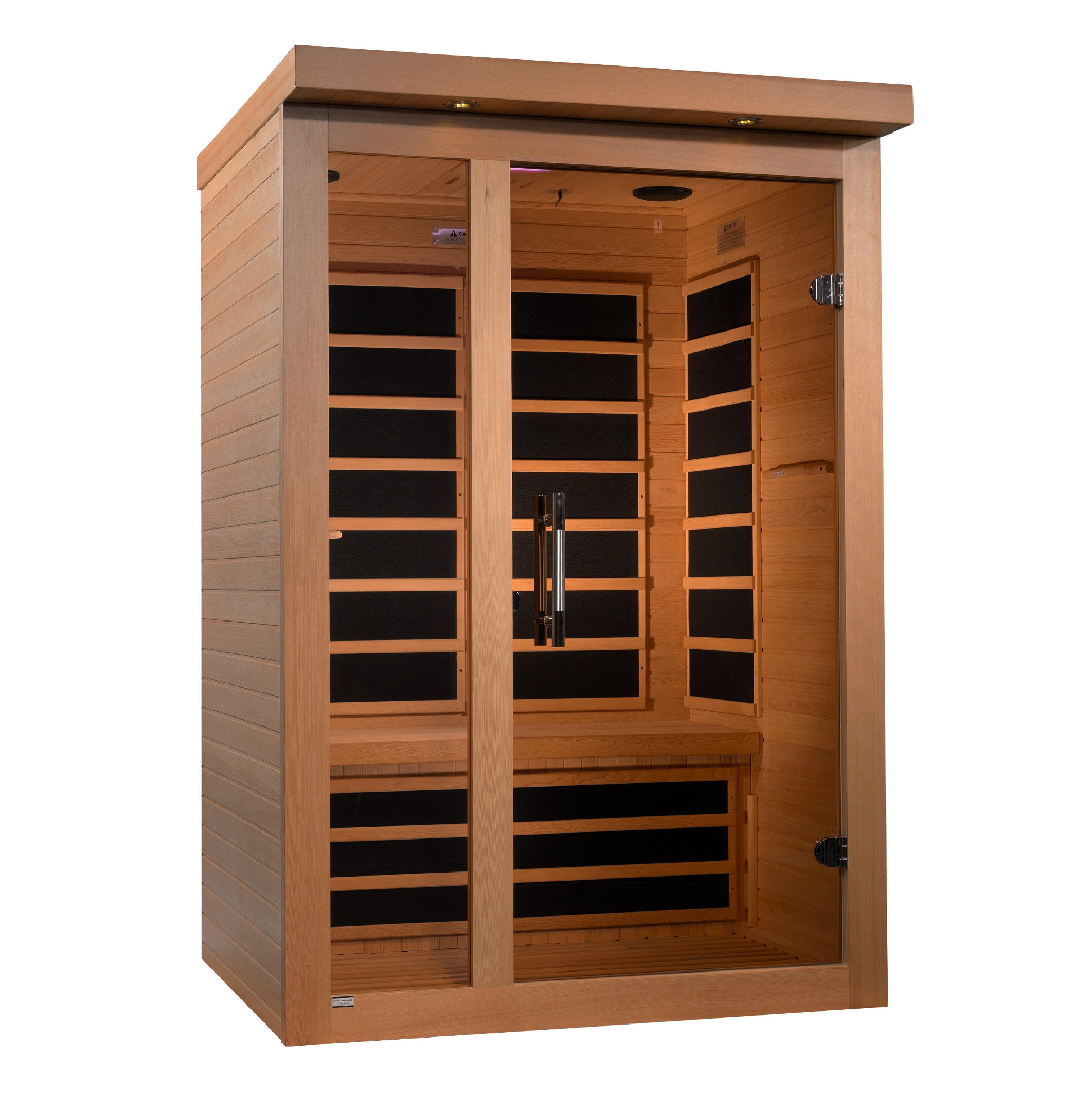 Goldene Designs, Golden Design Dynamic Llumeneres 2-Personen Ultra Low EMF Ferninfrarot Sauna - DYN-6215-02 Elite