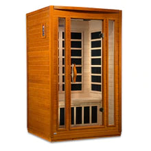 Goldene Designs, Golden Design Dynamic San Marino Elite 2-Personen-Ultra-Low-EMF-Fern-Infrarot-Sauna Hemlock - DYN-6206-01 Elite