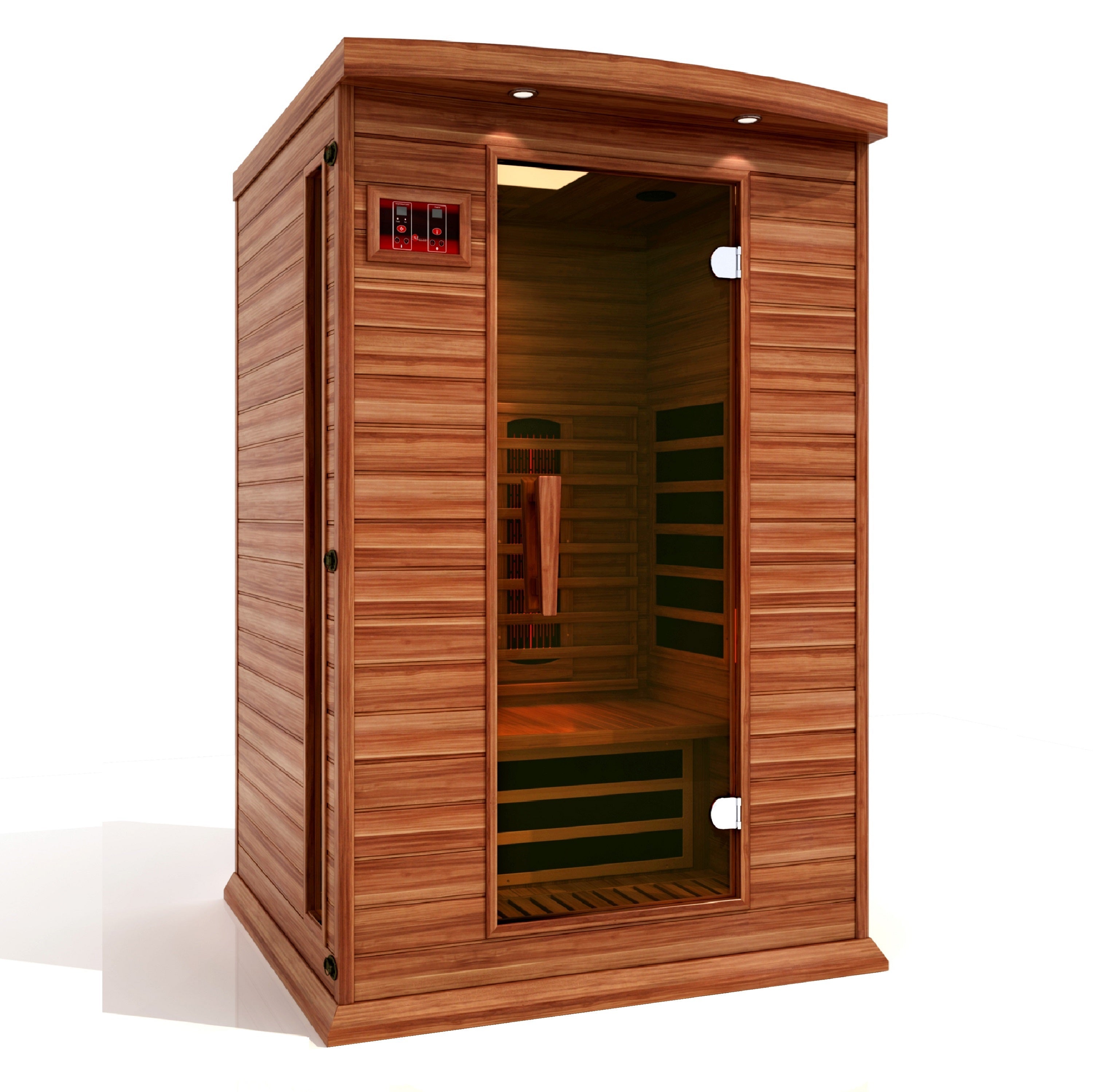 Goldene Designs, Golden Design Maxxus 2 Pro Vollspektrum Fast Null EMF FAR Rote Zeder Sauna -MX-M206-01-FS CED