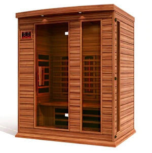 Goldene Designs, Golden Design Maxxus 3-Personen-FAR-Infrarotsauna für nahezu null EMF - Kanadischer Schierling - MX-M306-01-FS-CED