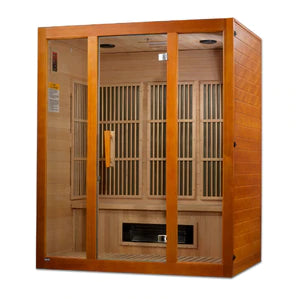 Goldene Designs, Golden Design Maxxus Alpine Dual Tech 3 Person Low EMF FAR Infrarot Sauna Kanadische Hemlock- MX-J306-02S