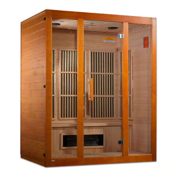 Goldene Designs, Golden Design Maxxus Alpine Dual Tech 3 Person Low EMF FAR Infrarot Sauna Kanadische Hemlock- MX-J306-02S