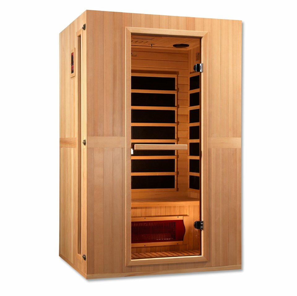 Goldene Designs, Golden Designs Maxxus Serenity Dual Tech 2 Person Low EMF FAR Infrarot-Sauna Canadian Hemlock-MX-LS2-01