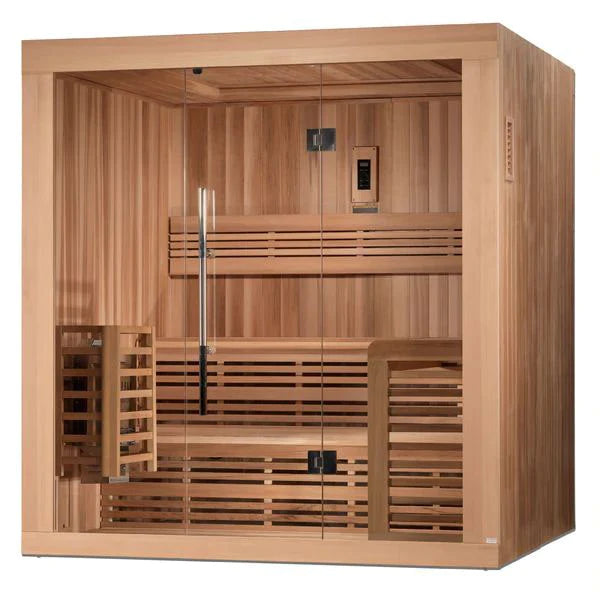 Goldene Designs, Golden Designs Oslo 6 Personen Traditionelle Dampfsauna - Kanadische Rotzeder-GDI-7689-01