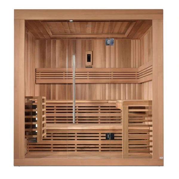 Goldene Designs, Golden Designs Oslo 6 Personen Traditionelle Dampfsauna - Kanadische Rotzeder-GDI-7689-01