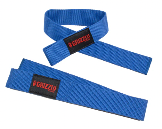 Grizzly Fitness, Grizzly Fitness Handgelenksgurte aus Baumwolle und Nylon zum Gewichtheben BLAU