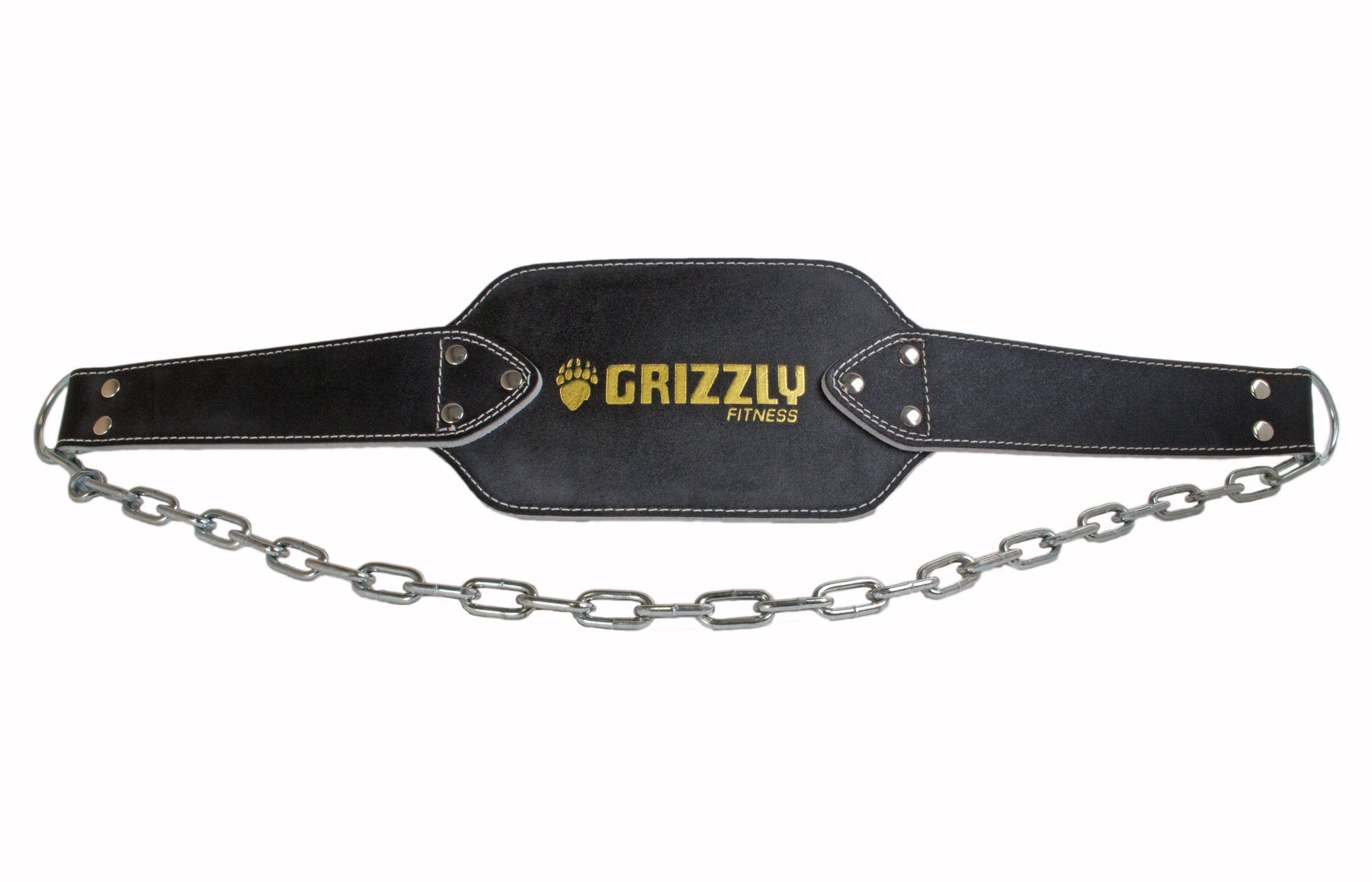 Grizzly Fitness, Grizzly Fitness Leder Pro Dip Gewichtstrainingsgürtel (36" Kette)