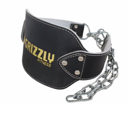 Grizzly Fitness, Grizzly Fitness Leder Pro Dip und Pull Up Gewichtstrainingsgürtel