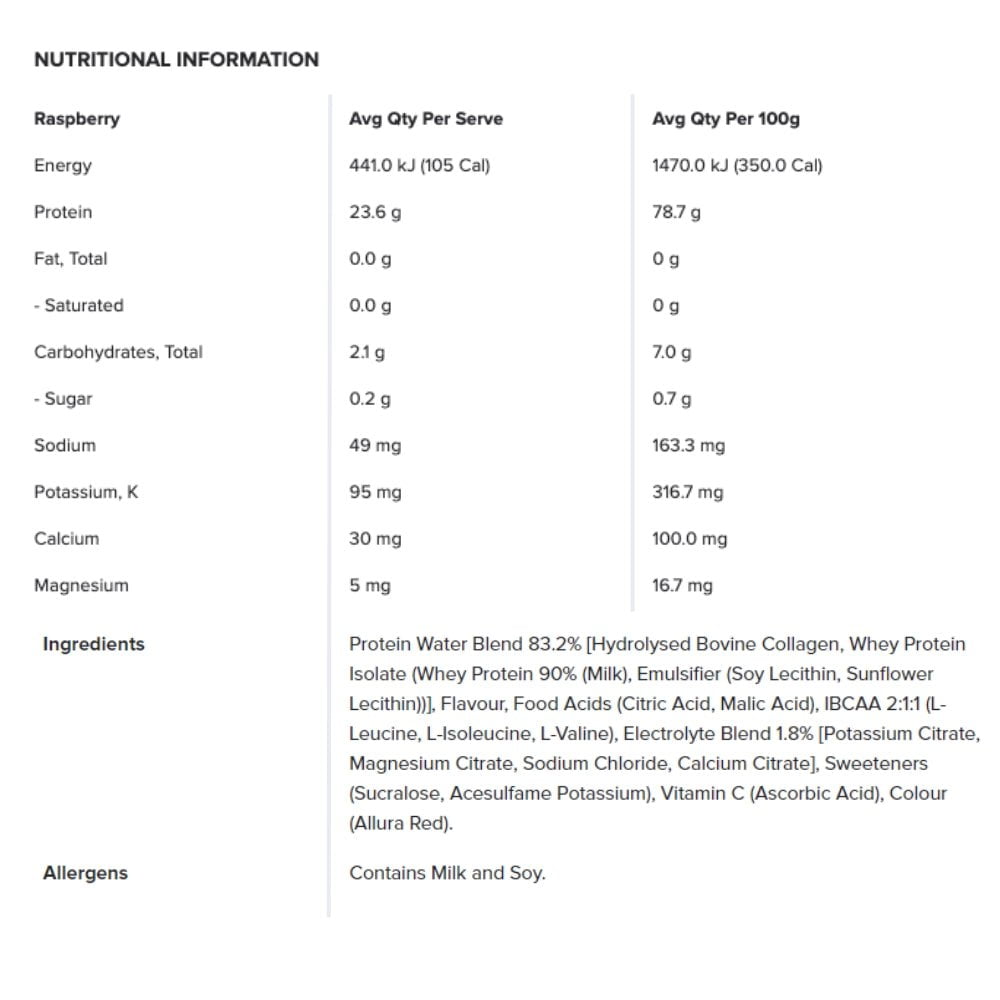 Muskeln Nation, Muscle Nation Proteinwasser + Kollagen