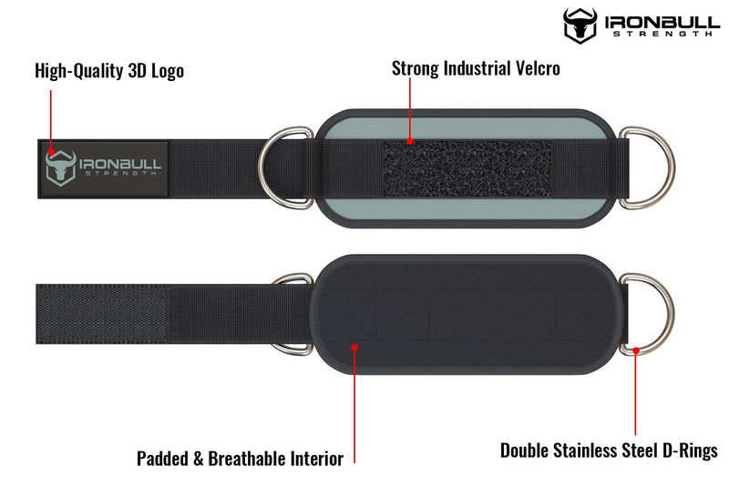 IronBull Stärke, Nylon-Knöchelriemen (Paar)