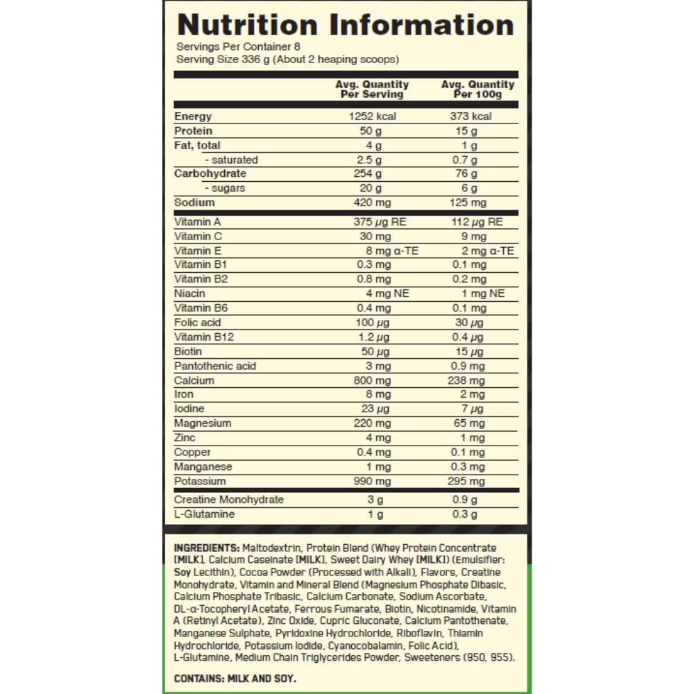 Optimale Ernährung, Optimum Nutrition Serious Mass