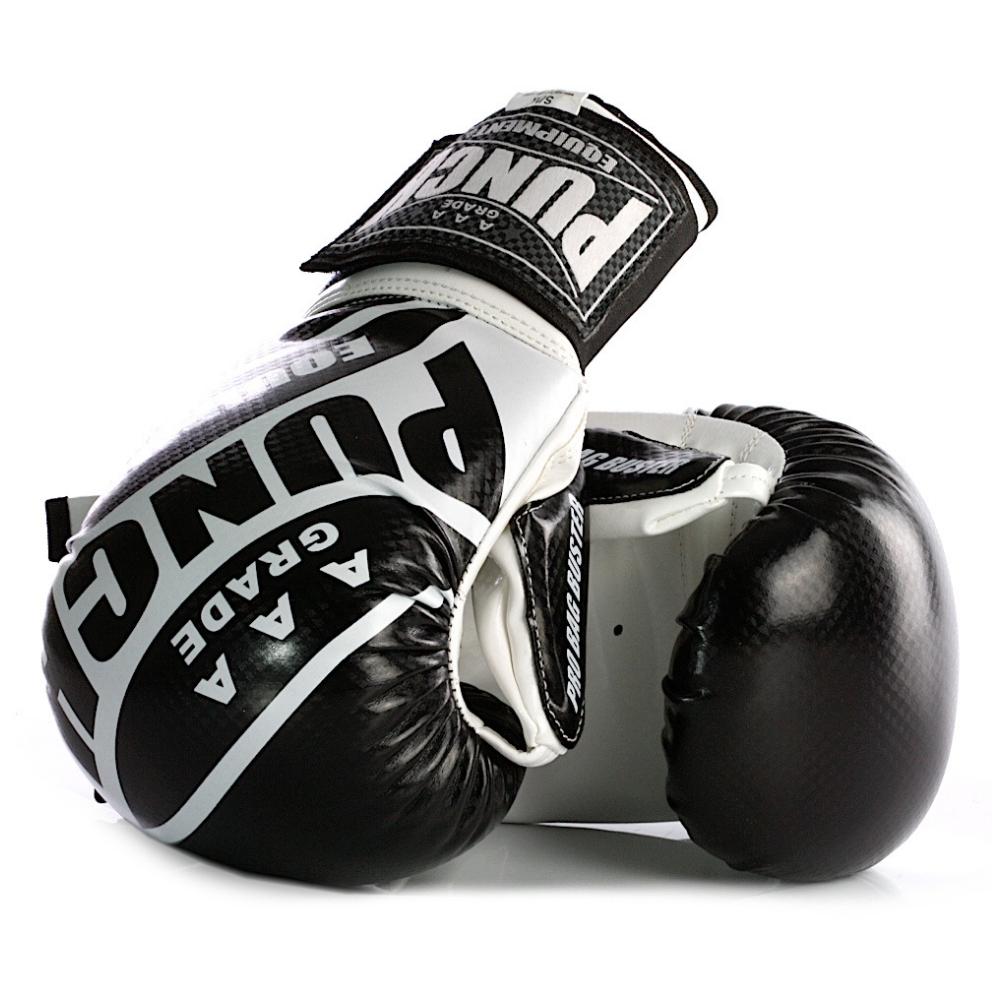 PUNCH-Ausrüstung, PUNCH Equipment Pro Bag Busters® Kommerzielle Boxhandschuhe - Schwarz / Weiß