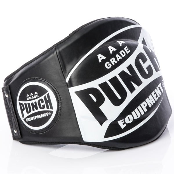 PUNCH-Ausrüstung, PUNCH Equipment Trophy Getters Boxing Belly Pad - Schwarz/Weiß