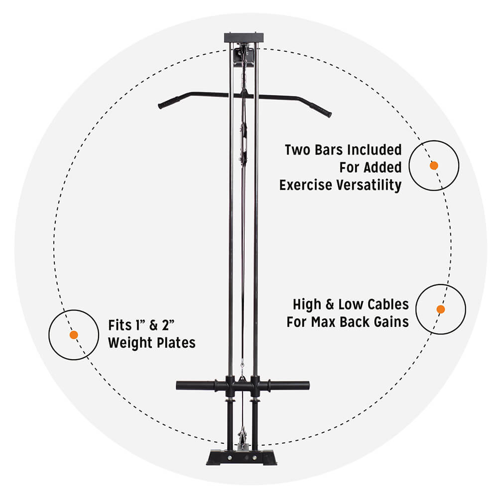 Glocken aus Stahl, Rack Lat Pulldown / Row Attachment - Light Commercial/Residential Power Rack