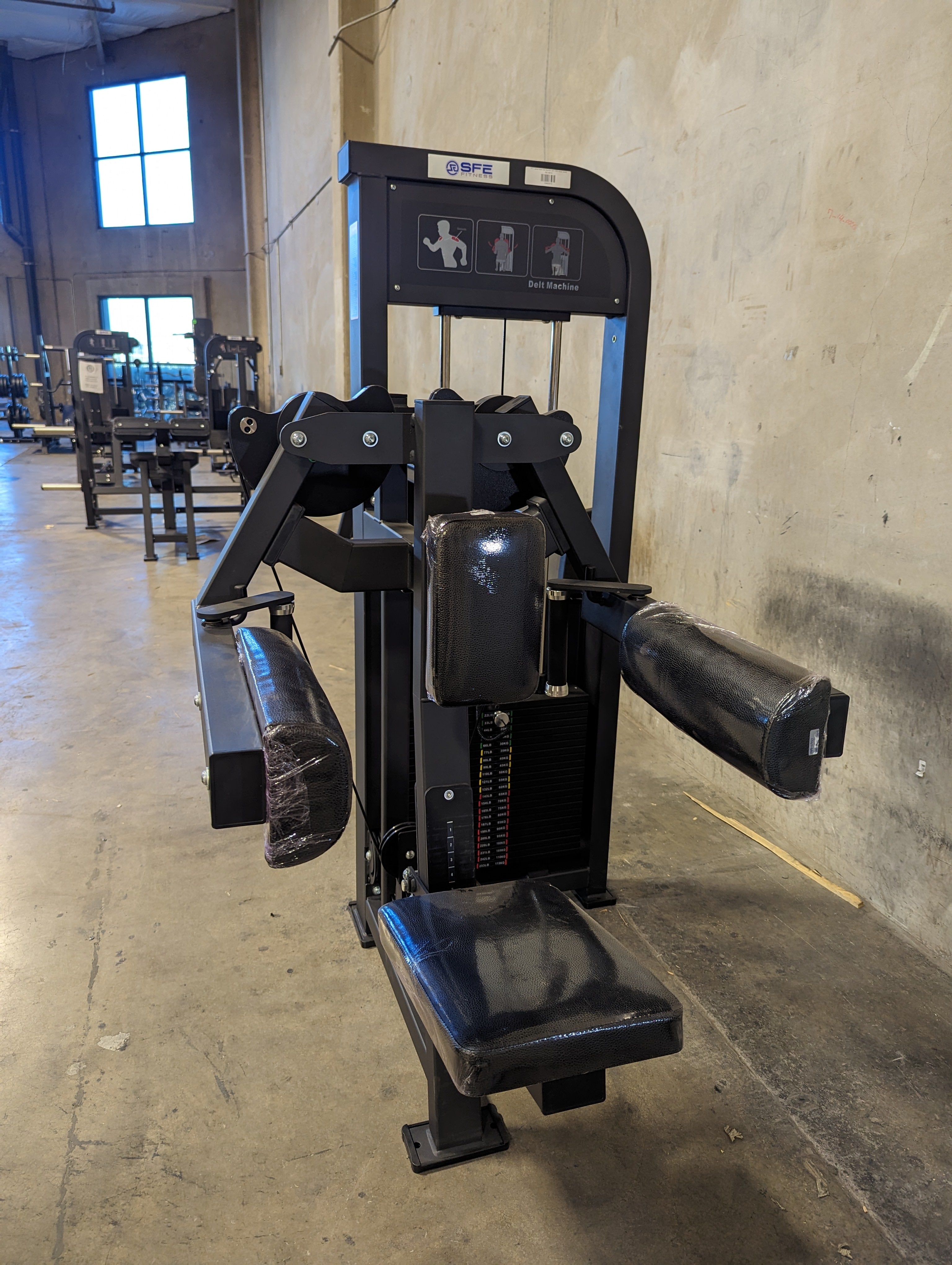 Sport- und Fitness-Börse, SFE Lateral Raise Delt Machine mit 250lb Gewichtsstapeln