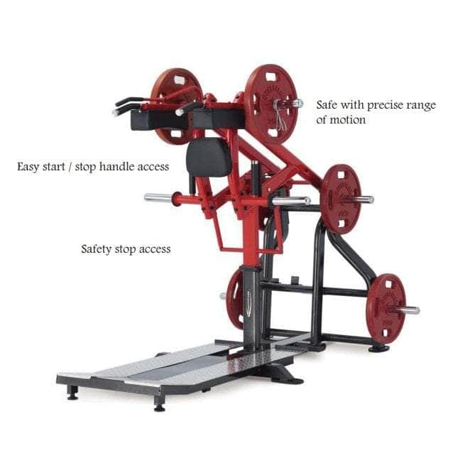 Steelflex Fitness, Steelflex PLSS Stehende Kniebeuge-Maschine mit Plattenbeladung