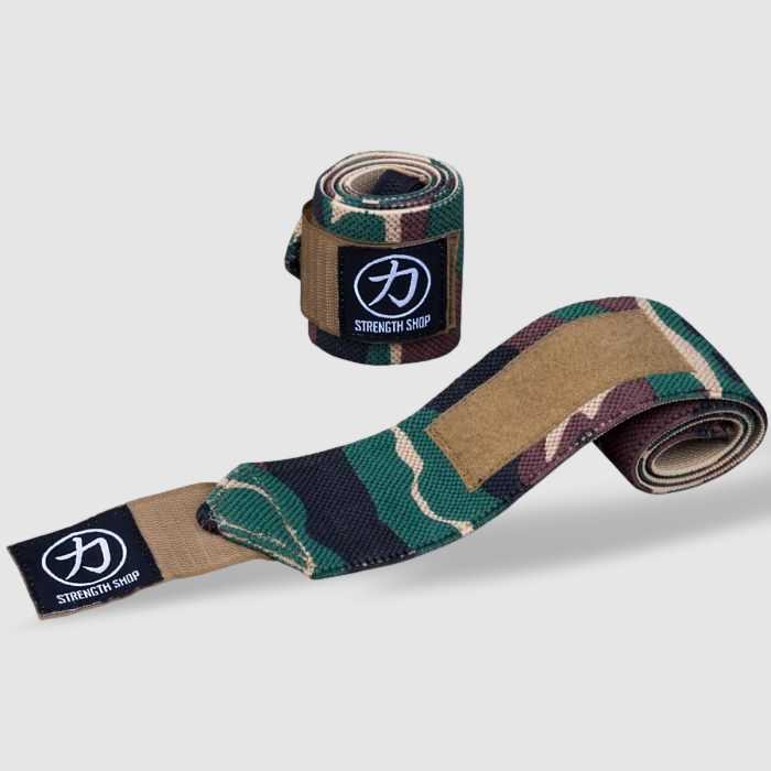 Stärke Shop USA, Strength Shop Stiff Wrist Wraps - Camo - USPA & IPF genehmigt