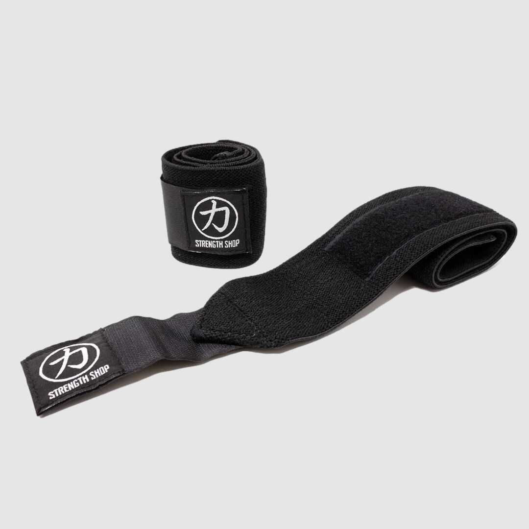 Stärke Shop USA, Strength Shop Stiff Wrist Wraps - Schwarz - USPA & IPF-geprüft