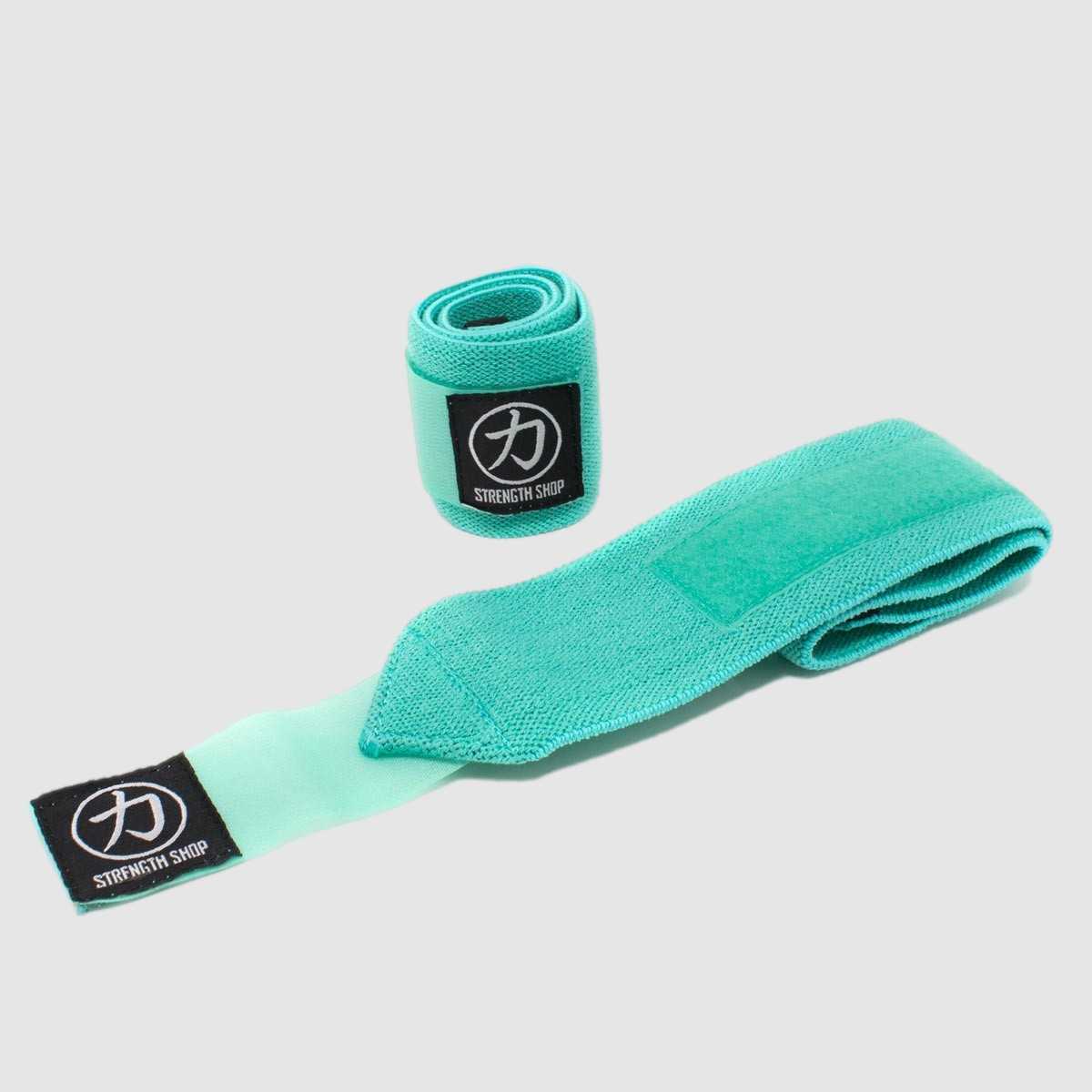 Stärke Shop USA, Strength Shop Stiff Wrist Wraps - Teal - USPA & IPF-geprüft