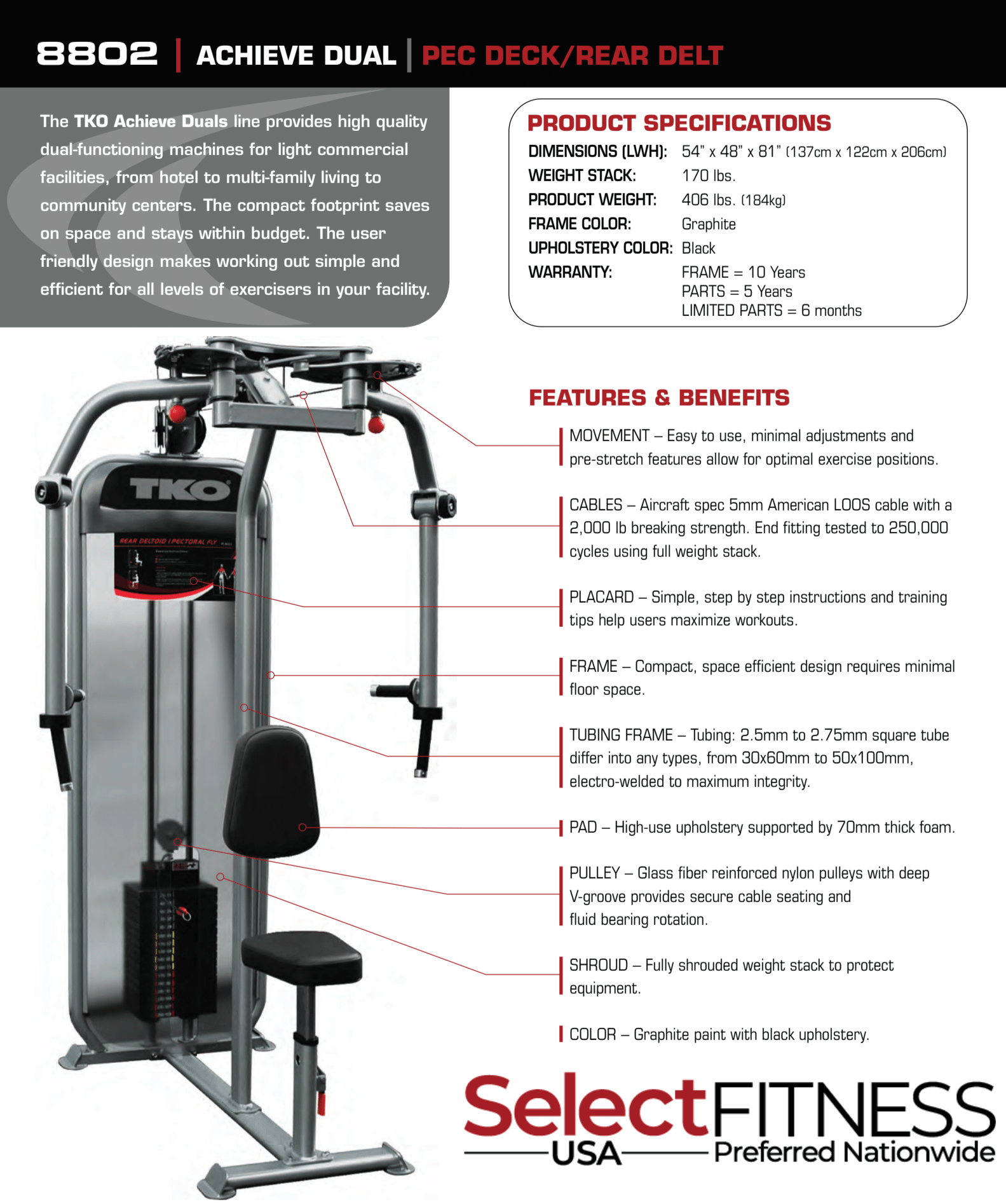 TKO Kraft und Leistung, TKO Dual Peck Deck and Rear Delt Fly Machine