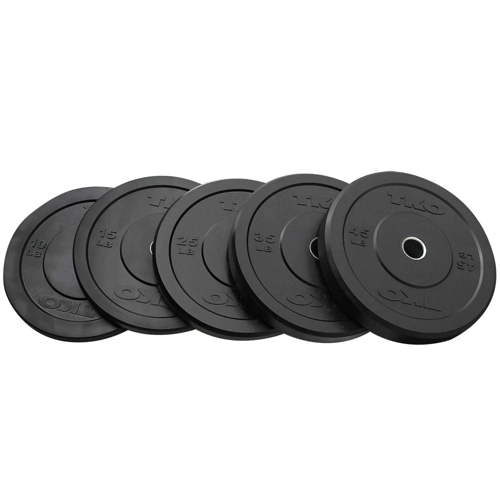 TKO Kraft und Leistung, TKO Olympic Bumper Plates | Schwarz | Sets | Hinzufügen einer TKO Langhantel