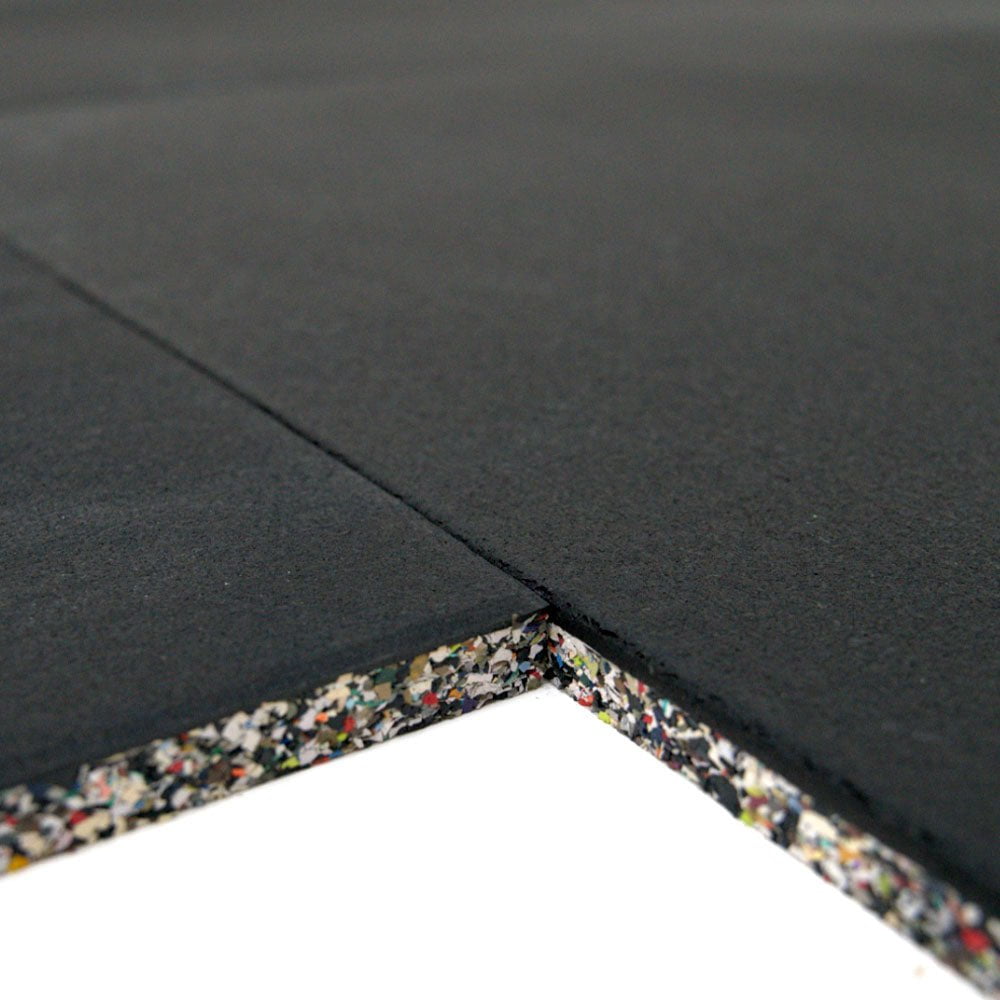 VersaFit-Bodenbelag, VersaFit Flooring Kommerzielle Bodenbelagsfliesen - Brandgeprüft - 1m x 1m x 15mm - Schwarz