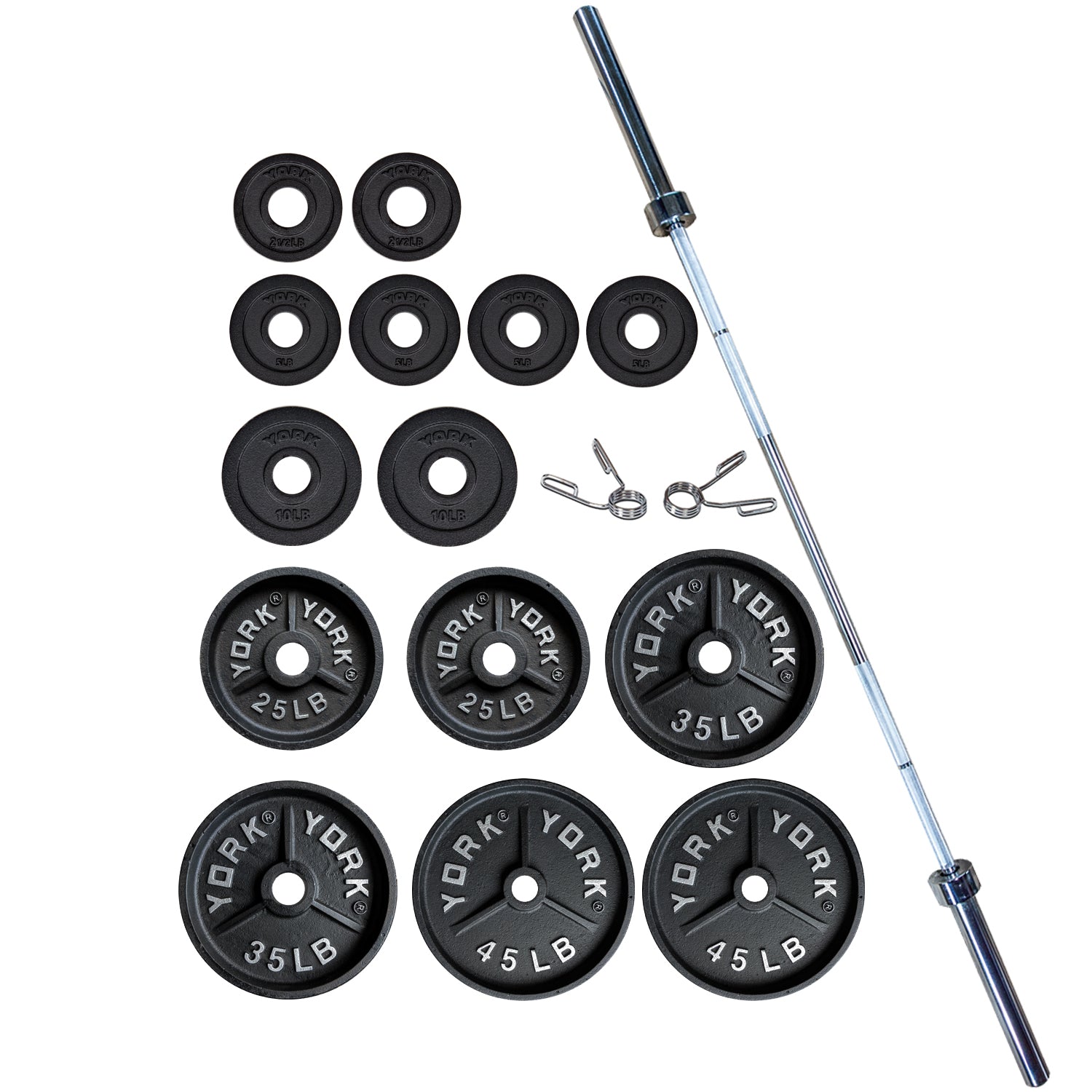 York Barbell, York Barbell Deep Dish Olympic Gewicht Platte Set-2899