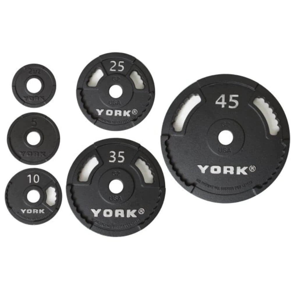 Yorker Langhantel, York Barbell G-2 Gusseisen olympische Platten