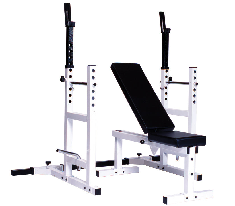 Yorker Langhantel, York Barbell Pro Series 209 mit 205 FI Bank plus 204 Käfigaufsatz - 4237